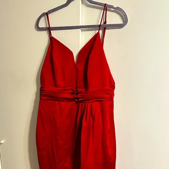Red Express Wrap Dress - Picture 3 of 5